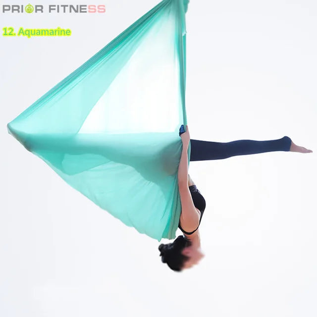 6 Meters Aerial Yoga Hammock Set Home Carabiners Daisy Chain Accessories Medium Elastic Monochrome Sling for Yoga Studio