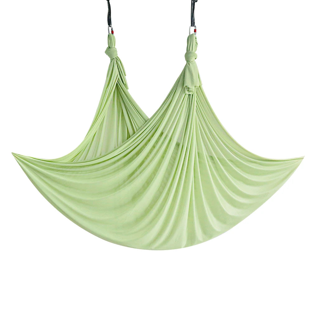 6 Meters Aerial Yoga Hammock Set Home Carabiners Daisy Chain Accessories Medium Elastic Monochrome Sling for Yoga Studio