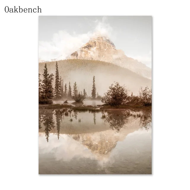 Mountain Sea Landscape Art Canvas Painting Hay Dandelion Print Beach Wall Art Posters Nordic Wall Pictures For Home Decoration