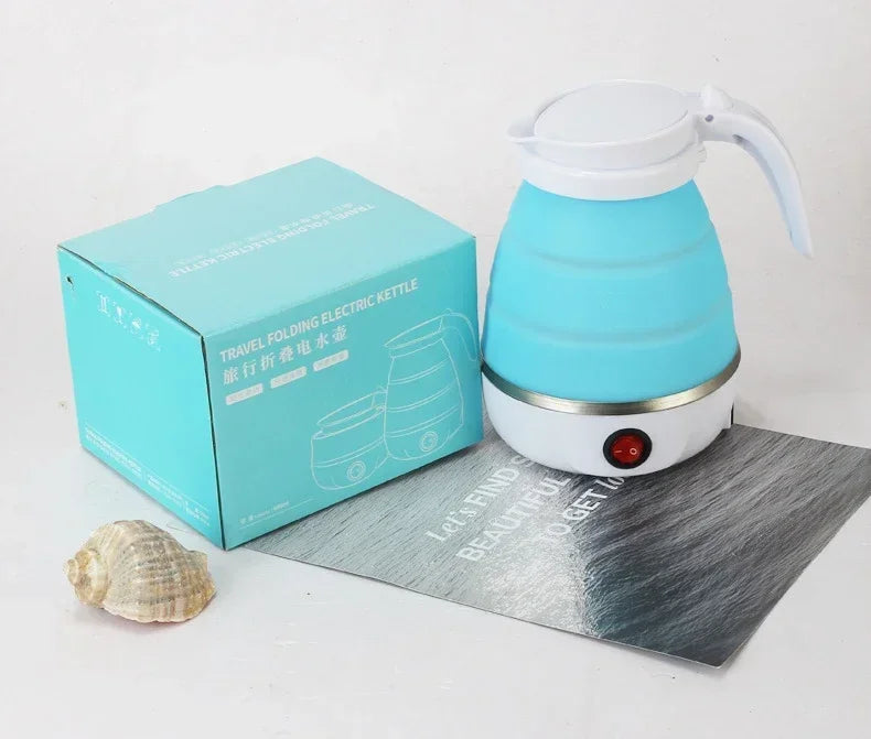 Electric Kettle Mini Foldable Water Heater 600ml Home Hot Water Kettle Portable Kitchen Kettle 220V Travel Home Electric Kettle