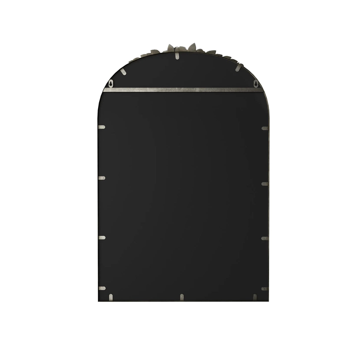 Antique Wall Mirror: Vintage Baroque Arched Brass Mirror Metal Frame Antique Wall Mounted Mirror for Entryway, Fireplace, Livin
