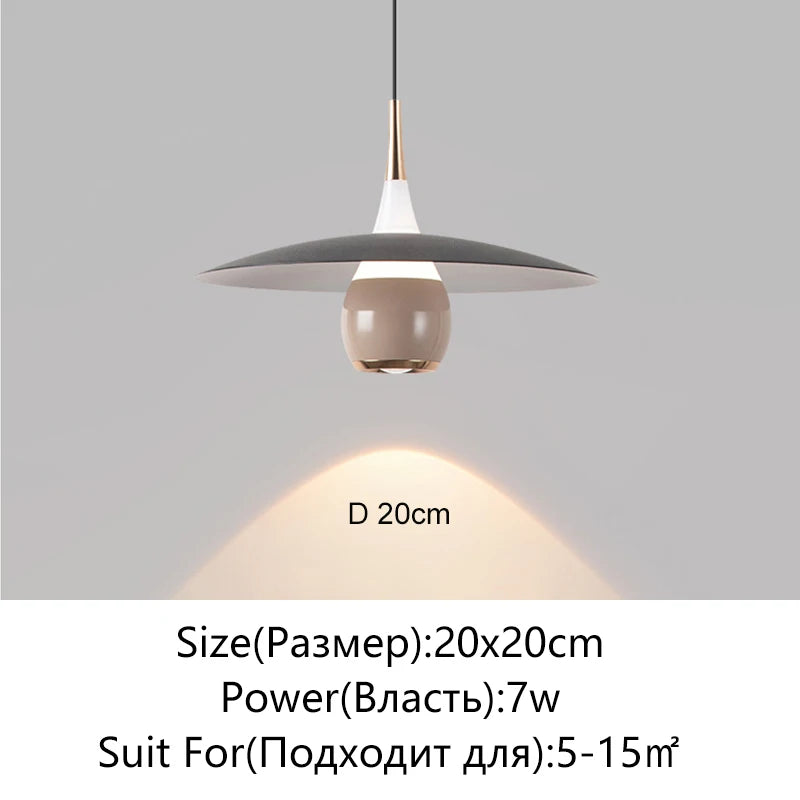 Modern LED Minimalist Pendant Light For Bedroom Restaurant Kitchen Bedside Art Chandelier Room Decoration 110-220V Home Lighting