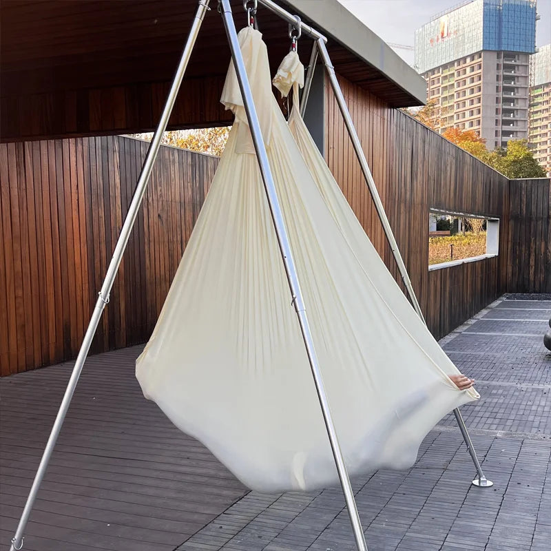 6 Meters Aerial Yoga Hammock Set Home Carabiners Daisy Chain Accessories Medium Elastic Monochrome Sling for Yoga Studio
