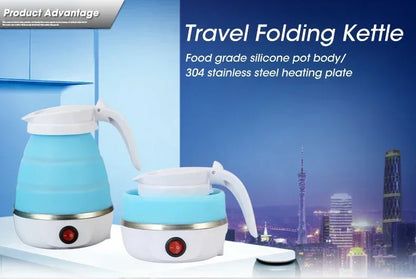 Electric Kettle Mini Foldable Water Heater 600ml Home Hot Water Kettle Portable Kitchen Kettle 220V Travel Home Electric Kettle