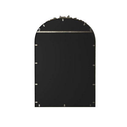 Antique Wall Mirror: Vintage Baroque Arched Brass Mirror Metal Frame Antique Wall Mounted Mirror for Entryway, Fireplace, Livin