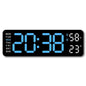 12/24H Large Digital Wall Clock Brightness Adjustable Electronic LED Table Alarm Clock Temperature Humidity Week Display Clock
