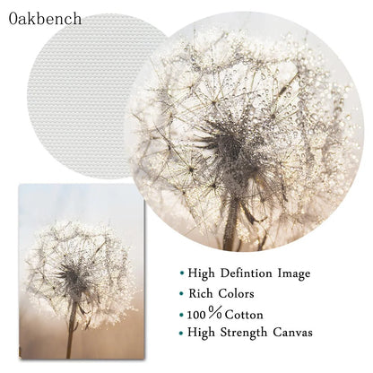 Mountain Sea Landscape Art Canvas Painting Hay Dandelion Print Beach Wall Art Posters Nordic Wall Pictures For Home Decoration