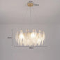 Modern Luxury Villa Led Chandelier Feather Glass Gold Metal For Living Room Bedroom Pendant Lights Home Decor Lighting Fixture