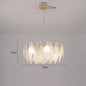 Modern Luxury Villa Led Chandelier Feather Glass Gold Metal For Living Room Bedroom Pendant Lights Home Decor Lighting Fixture