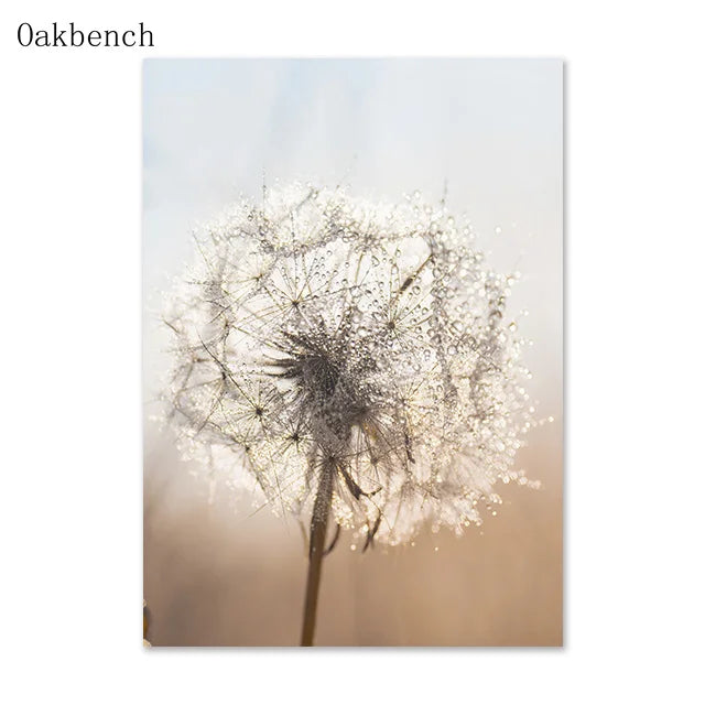 Mountain Sea Landscape Art Canvas Painting Hay Dandelion Print Beach Wall Art Posters Nordic Wall Pictures For Home Decoration