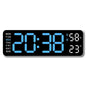 12/24H Large Digital Wall Clock Brightness Adjustable Electronic LED Table Alarm Clock Temperature Humidity Week Display Clock