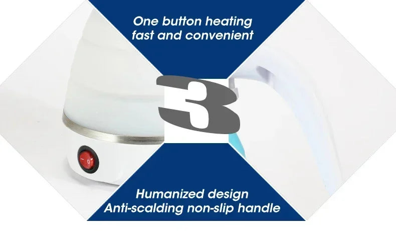 Electric Kettle Mini Foldable Water Heater 600ml Home Hot Water Kettle Portable Kitchen Kettle 220V Travel Home Electric Kettle